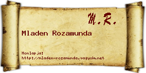 Mladen Rozamunda névjegykártya